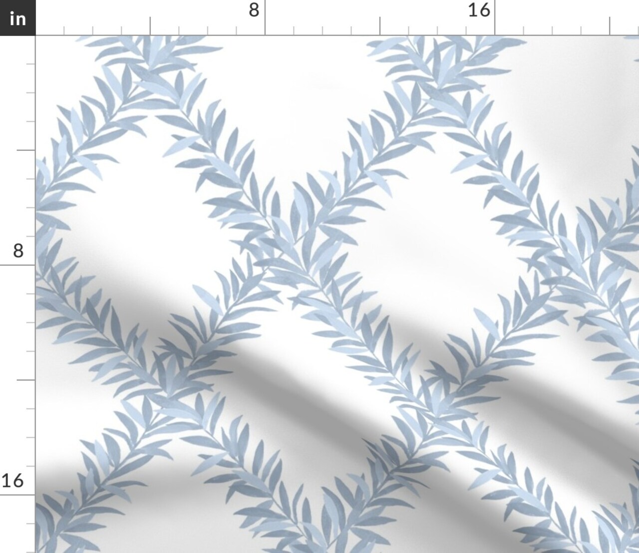 Botanical Trellis Lattice Leaves Floral Cottagecore Garden Custom Printed Fabric by Spoonflower Various Fabrics by the Yard or Fat Quarter